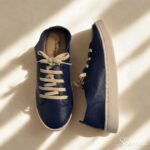 Tênis Casual Feminino de Couro Marinho - Mia 153.172 - Imagem 4