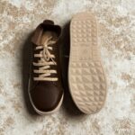 Tênis Casual Feminino de Couro Marrom - Mia 153.172 - Imagem 6