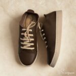 Tênis Casual Feminino de Couro Marrom - Mia 153.172 - Imagem 5