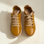 Tênis Casual Feminino de Couro Mostarda - Mia 153.172 - Imagem 5