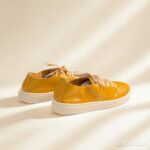 Tênis Casual Feminino de Couro Mostarda - Mia 153.172 - Imagem 2