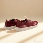Tênis Casual Feminino de Couro Vinho - Mia 153.172 - Imagem 2