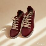 Tênis Casual Feminino de Couro Vinho - Mia 153.172 - Imagem 5