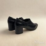 Oxford em Couro com Elástico e Salto Bloco 106.174 Preto - Imagem 8