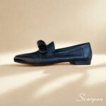 Mocassim Feminino em Couro JH858 - Preto