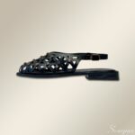 Sandália Rasteira em Couro Preto - FS1099