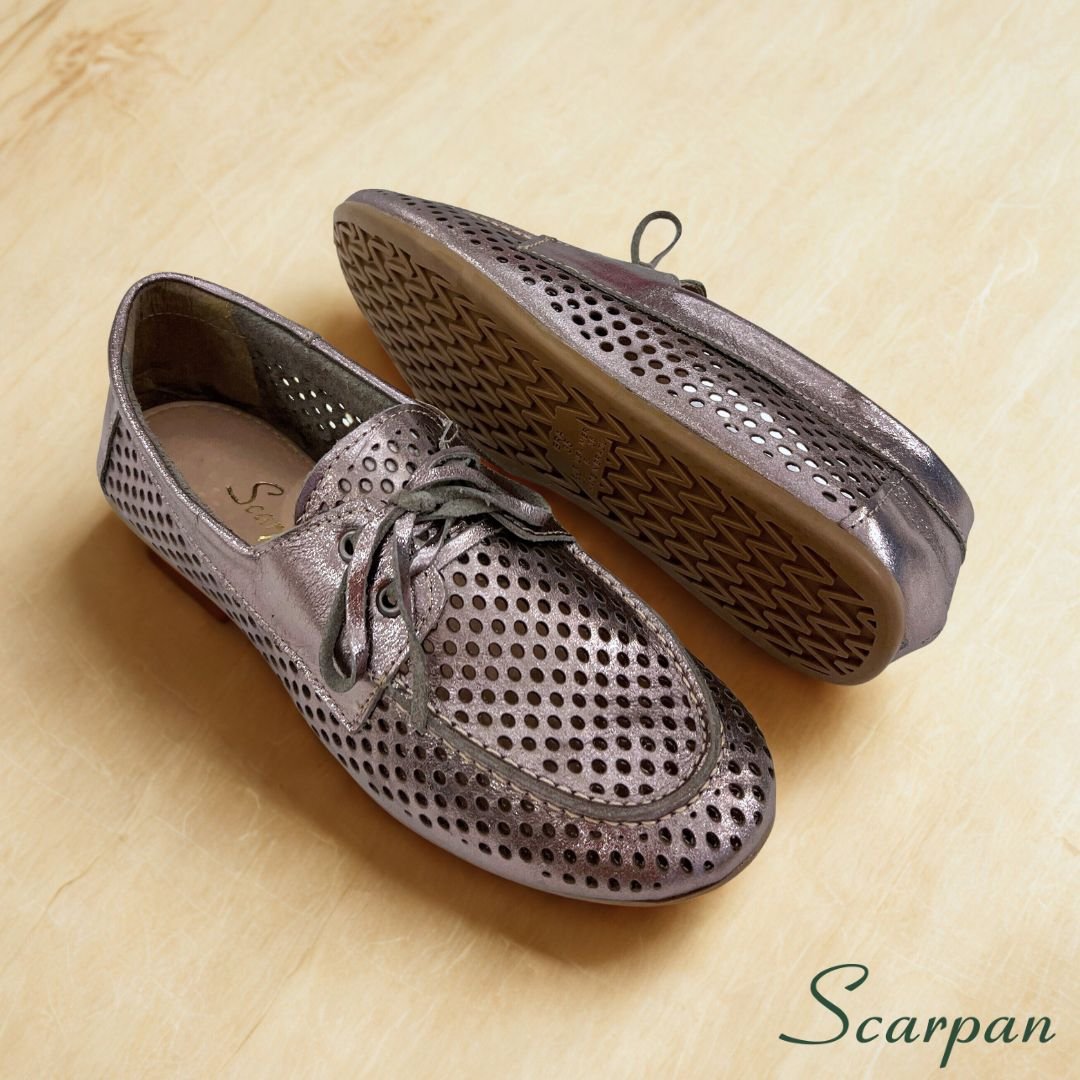 Mocassim Feminino em Couro Metalizado 52550 Site 03