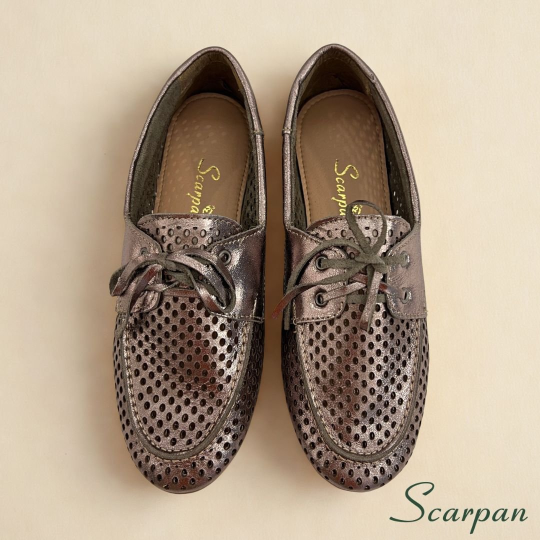 Mocassim Feminino em Couro Metalizado 52550 Site 04