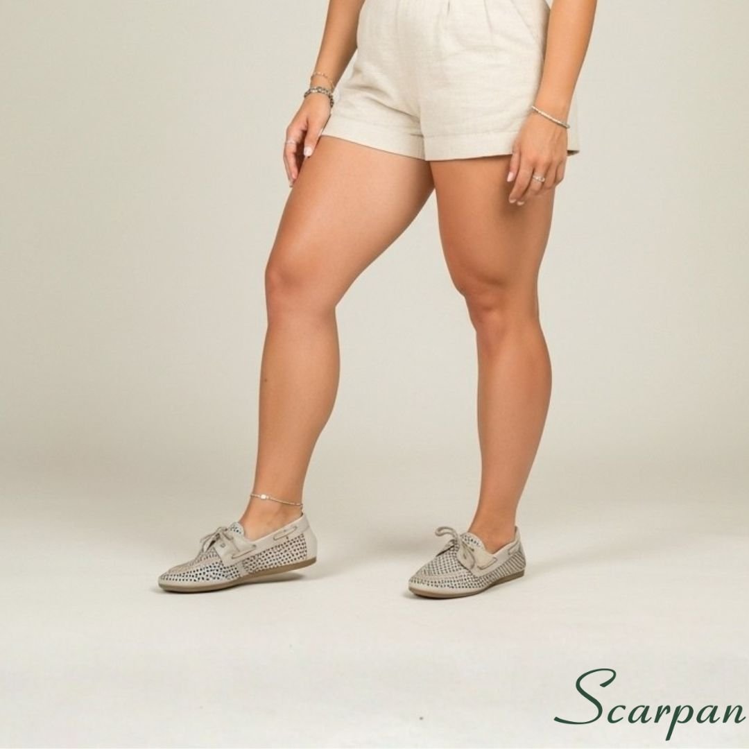 Mocassim Feminino em Couro Off White 52550 Site 01-22