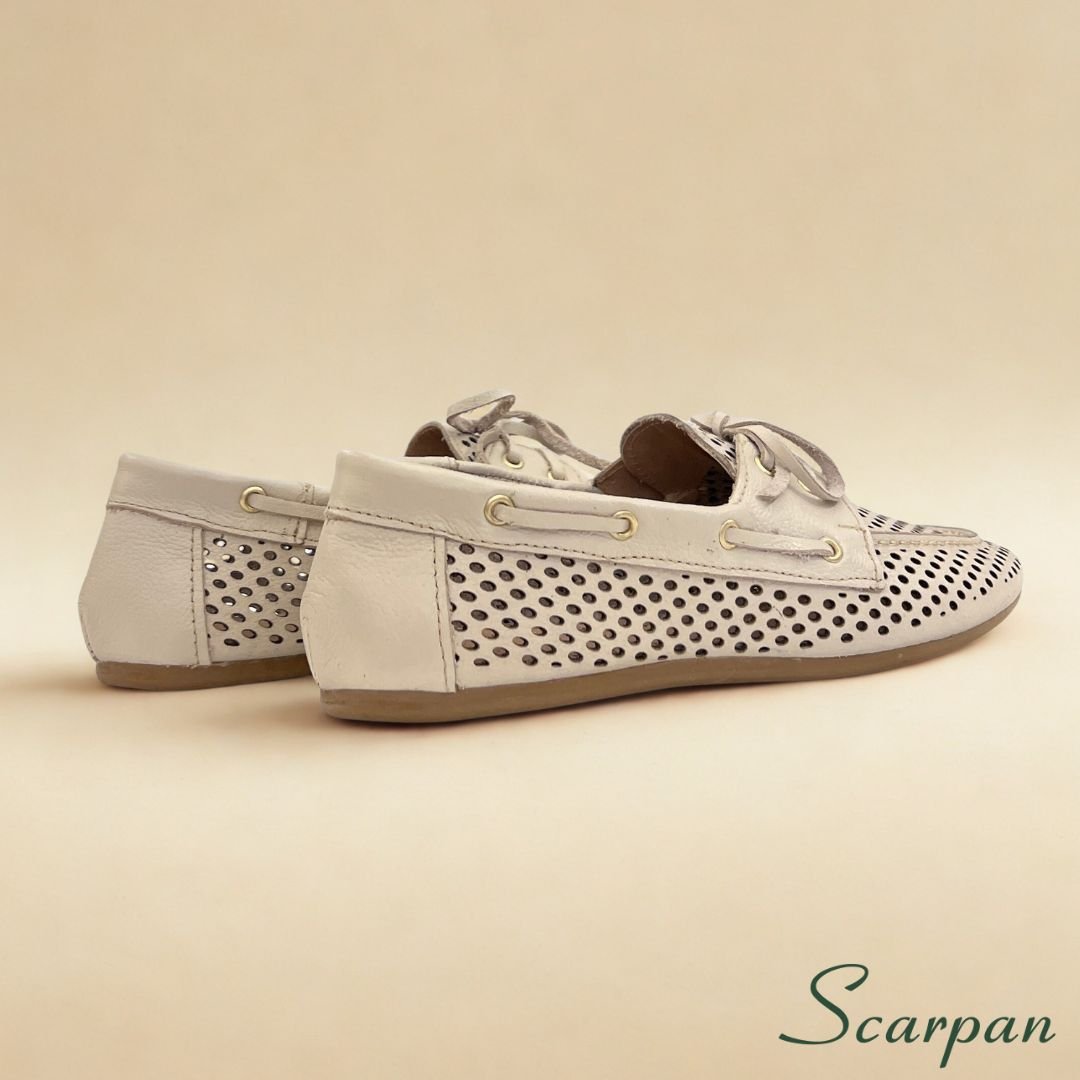 Mocassim Feminino em Couro Off White 52550 Site 02