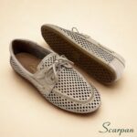 Mocassim com laço Off White em Couro Vazado  - 52550 - Imagem 2