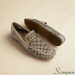 Mocassim em Couro Vazado Off White - 72150 - Imagem 7