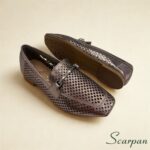 Mocassim em Couro Vazado Onix - 72150 - Imagem 6