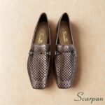 Mocassim em Couro Vazado Onix - 72150 - Imagem 9