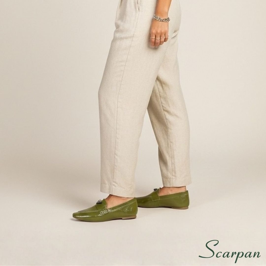 Mocassim em Couro Verniz Verde 7214 - Site 01-2