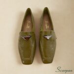 Mocassim em Couro Verniz Verde - 72140 - Imagem 3