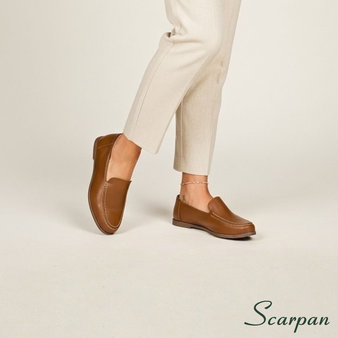 Mocassim feminino em Couro Caramelo - 121.029 - site 06