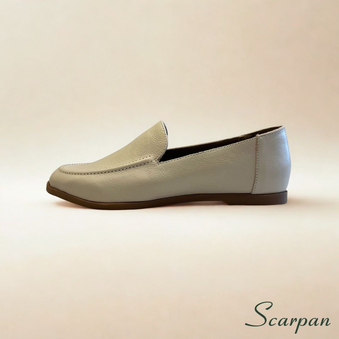 Mocassim feminino em Couro Off White - 121.029 - site 01