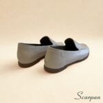 Mocassim Feminino de Couro 121-029 Off White - Imagem 5