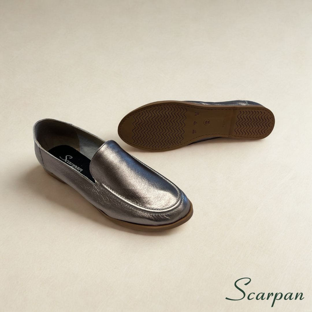 Mocassim feminino em Couro Prata Velho - 121.029 - site 03