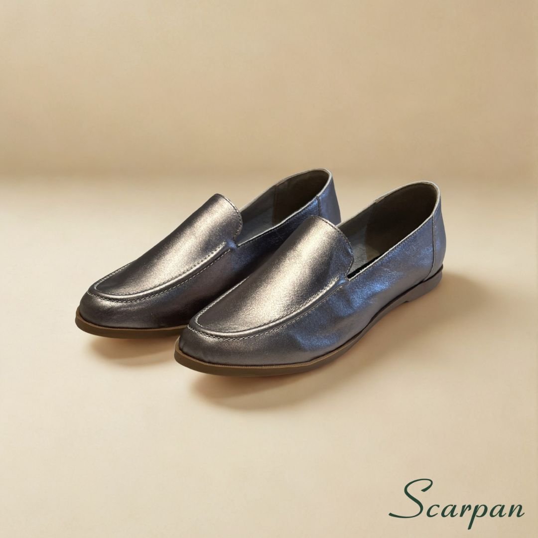 Mocassim feminino em Couro Prata Velho - 121.029 - site 04