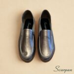 Mocassim Feminino de Couro 121-029 Prata Velha - Imagem 7