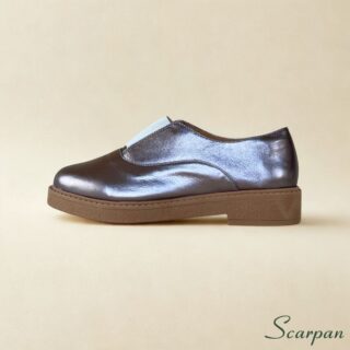 Oxford Feminino de Couro Prata Velho - 178.175