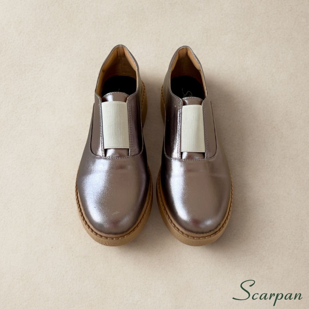 Mocassim tratorado em couro Prata Velha 178.175 - Site 05 Oxford 178.175 Prata Velha