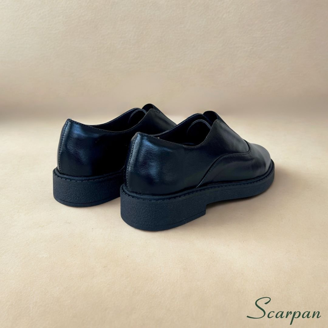Mocassim tratorado em couro Preto 178.175 - Site 02 Oxford 178.175 Preto