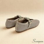 Sapatilha Bailarina Off White em Couro Vazado  - 54200 - Imagem 5