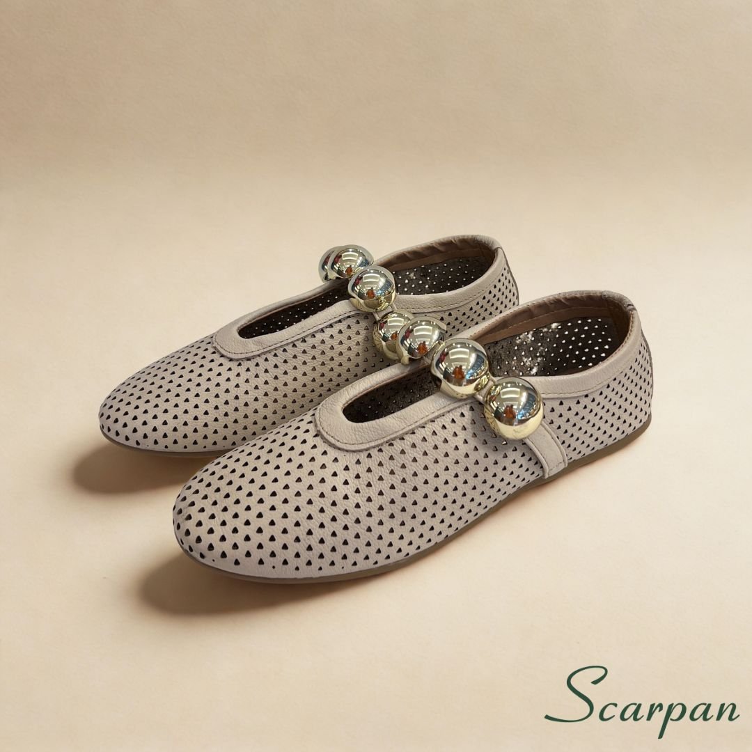 Sapatilha feminina em Couro 54200 - Off White Site 03