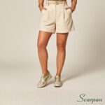 Tênis Feminino de Couro 153.177 - Off com Ouro. - Imagem 5