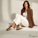 Tênis Feminino de Couro Off/Caramelo/Onça - 153.173 - Imagem 2