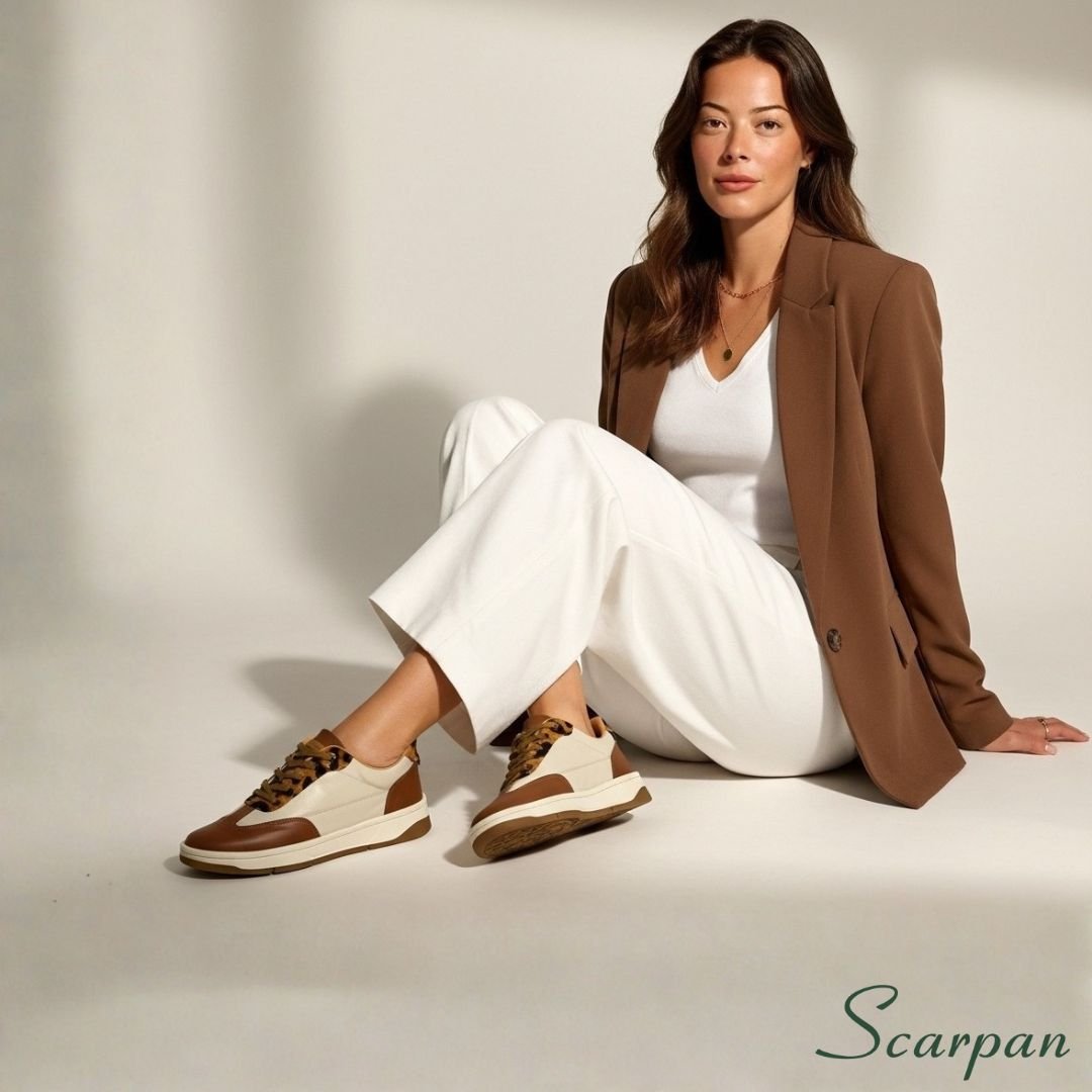 Tênis Feminino em Couro Off com Caramelo 153.173 - Site 01 (3)