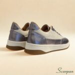 Tênis Feminino de Couro Off/Prata Velho - 153.173 - Imagem 6