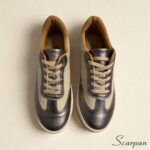 Tênis Feminino de Couro Off/Prata Velho - 153.173 - Imagem 4