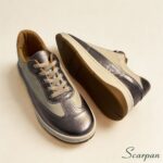 Tênis Feminino de Couro Off/Prata Velho - 153.173 - Imagem 8