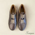 Tênis Feminino de Couro 153.177 - Prata Velha - Imagem 4