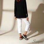 Tênis Feminino de Couro 153.177 - Preto com Zebra - Imagem 5