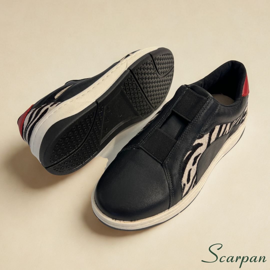 Tênis Feminino em Couro Preto c_ Zebra - 153.177 Site 04