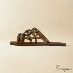 Sandalia Rasteira em Couro 288 - Bronze