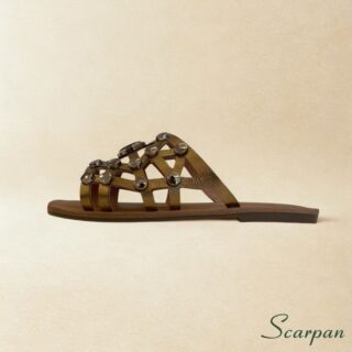 Sandalia Rasteira em Couro 288 - Bronze