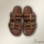 Birken Feminino Scarpan com Pedras – sandália artesanal feminina em couro com conforto e estilo