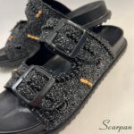 Birken Feminino Scarpan com Pedras – sandália artesanal feminina em couro com conforto e estilo