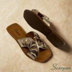 Solado e palmilha em EVA da Sandália Rasteira Scarpan