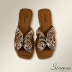 Palmilha em EVA da Sandália Feminina Rasteira em Couro