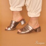 Sandália Tamanco Feminina em Couro 145.159 - Prata Velha - Imagem 2