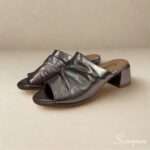 Sandália Tamanco Feminina em Couro 145.159 - Prata Velha - Imagem 7