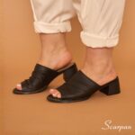 Sandália Tamanco Feminina em Couro 145.159 - Preta - Imagem 2