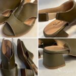 Sandália Feminina de Couro Salto Bloco 5,5 cm Verde Scarpan